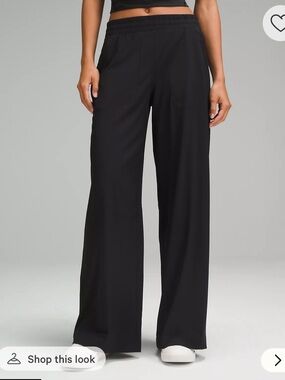 Lululemon Swift Mid-Rise Wide-Leg Pant Black size 6